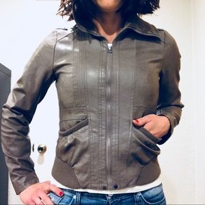 Faux Leather Motorcycle Jacket